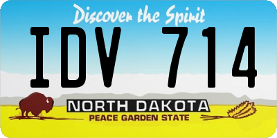 ND license plate IDV714