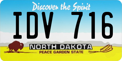 ND license plate IDV716