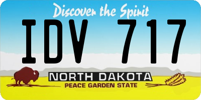 ND license plate IDV717
