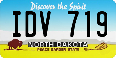 ND license plate IDV719