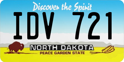 ND license plate IDV721