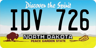 ND license plate IDV726