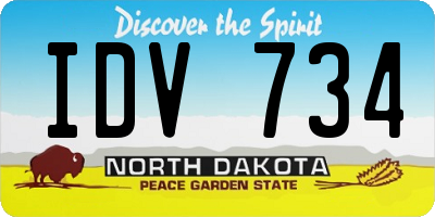 ND license plate IDV734