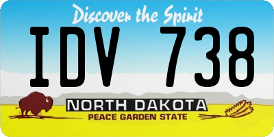 ND license plate IDV738