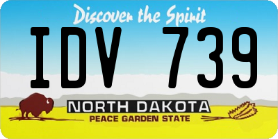 ND license plate IDV739