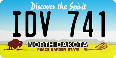 ND license plate IDV741