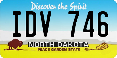 ND license plate IDV746
