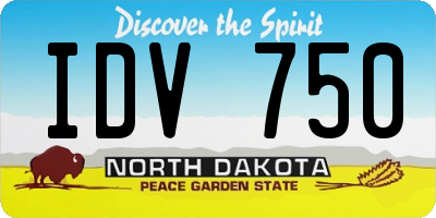 ND license plate IDV750
