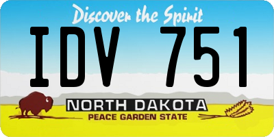 ND license plate IDV751