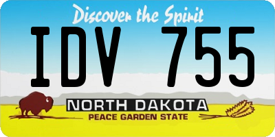 ND license plate IDV755