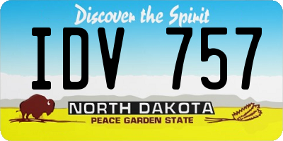 ND license plate IDV757
