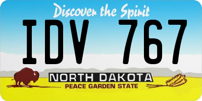 ND license plate IDV767