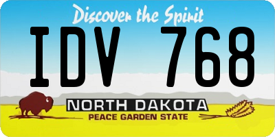 ND license plate IDV768
