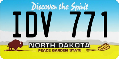 ND license plate IDV771