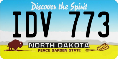 ND license plate IDV773
