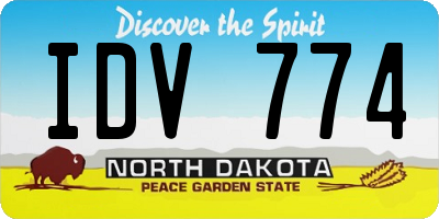 ND license plate IDV774