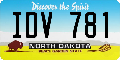 ND license plate IDV781