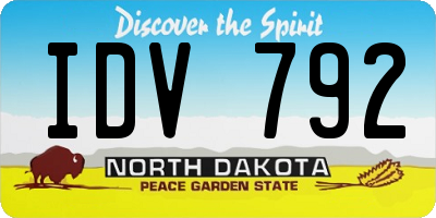 ND license plate IDV792