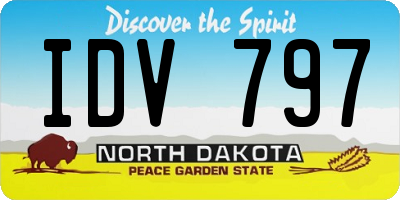 ND license plate IDV797