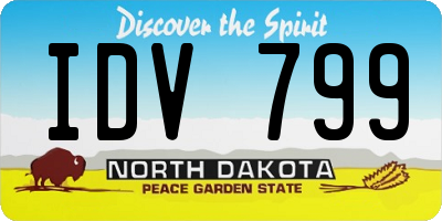 ND license plate IDV799