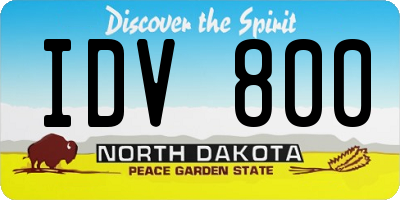 ND license plate IDV800