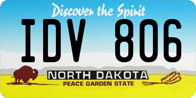 ND license plate IDV806