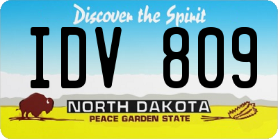 ND license plate IDV809