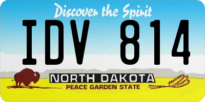 ND license plate IDV814
