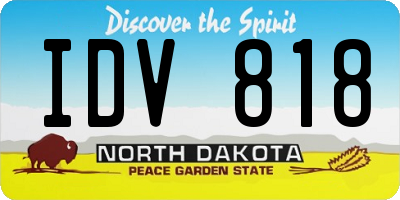 ND license plate IDV818