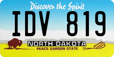 ND license plate IDV819