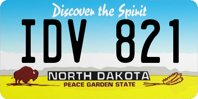 ND license plate IDV821