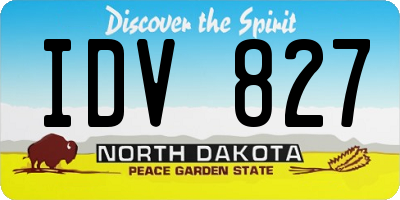 ND license plate IDV827
