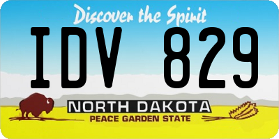 ND license plate IDV829