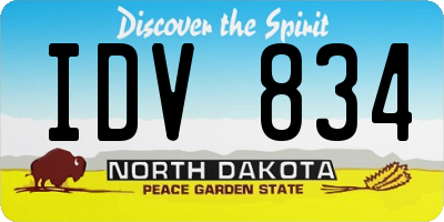 ND license plate IDV834