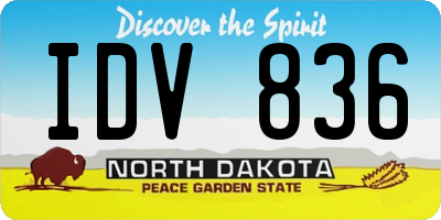 ND license plate IDV836