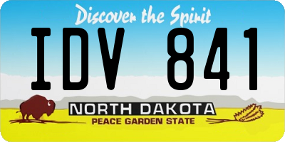 ND license plate IDV841