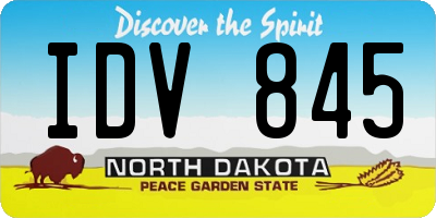 ND license plate IDV845