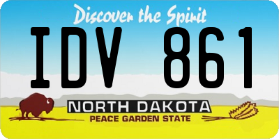 ND license plate IDV861