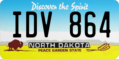 ND license plate IDV864
