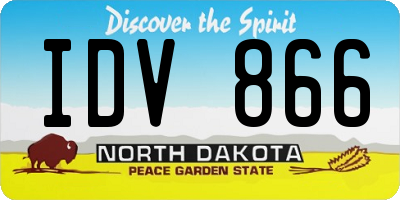 ND license plate IDV866