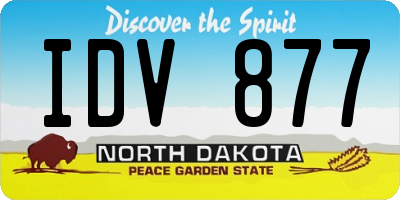 ND license plate IDV877