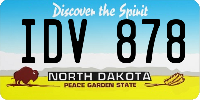 ND license plate IDV878