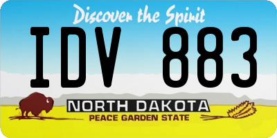 ND license plate IDV883
