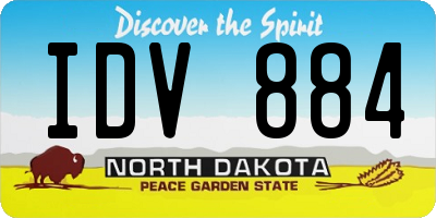 ND license plate IDV884