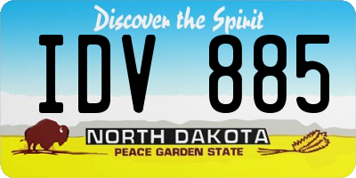 ND license plate IDV885