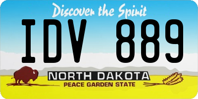 ND license plate IDV889