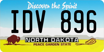 ND license plate IDV896