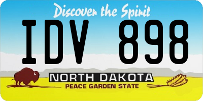 ND license plate IDV898