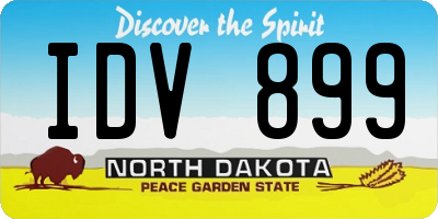 ND license plate IDV899