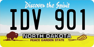 ND license plate IDV901